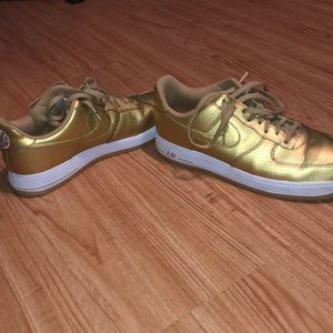 Gold Air Force Ones